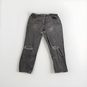 Unbranded Women's Size 24 Grey Distressed Denim Jeans, 100% Cotton